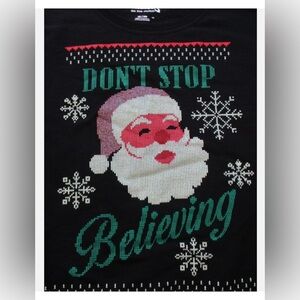 Festive Santa Sweater with Snowflakes